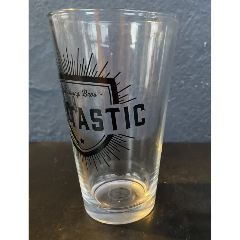 Brotastic Beer Glass Pint Ale Bros Being Bros Man Cave Gift for Men